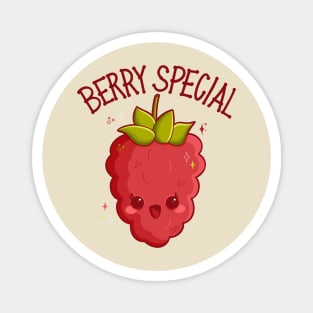 “Berry Special” Cute Happy Raspberry Magnet